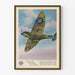 Vintageposter av Spitfire-planet i formation - Flygplansinredning för väggar