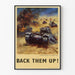 Vintage militär poster för brittiska tankattacken i västra öknen