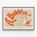 Vintageposter A Bubble av L.B. Walford — inramlat konstverk på väggen