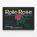 Vintageposter Rote Rose Säsongsparfym — inramlat konstverk på väggen