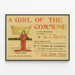 Vintageposter A Girl of the Commune - Grafisk illustration för väggdekoration — inramlat konstverk på väggen