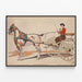 Vintage stilar poster Hippomobiles - A Kentucky Breaking Cart — inramlat konstverk på väggen