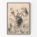 Vintageposter Bock Bier med get och bayerska figurer