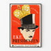Vintageposter HKH Presidenten - Retro väggdekoration