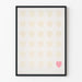 Väggposter med hjärtan i mjukhet - Minimalistisk design