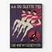 Vintageposter Chat Noir Nyårsshow 1930 väggdekoration art déco