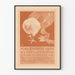 Vintage kalenderposter 1904 med kyckling litografi orange