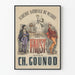 Vintageaffisch Faust av Nationala Musikakademin - Poster för klassisk musik Gounod