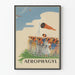 Vintageaffisch Aérophagie - Poster för väggdekoration i retroflygning