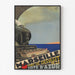 Vintageaffisch Marseille – Côte d’Azur – Roger Broders, i tunn ram på en ljus vägg.