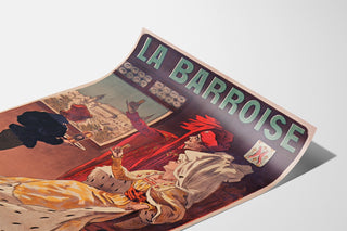 Vintageannons La Barroise, uppvisad på ett böjt blad, perspektivvy.
