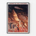 Turistaffisch vintage – Grottes de Lacave, Rocamadour, i tunn ram på ljus vägg.