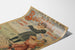 Vintageaffisch Boulogne-sur-Mer, 24 express, visad på ett böjt papper, perspektivvy.