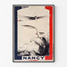 Vintageaffisch Nancy, meeting d’aviation, i en tunn ram på en ljus vägg.