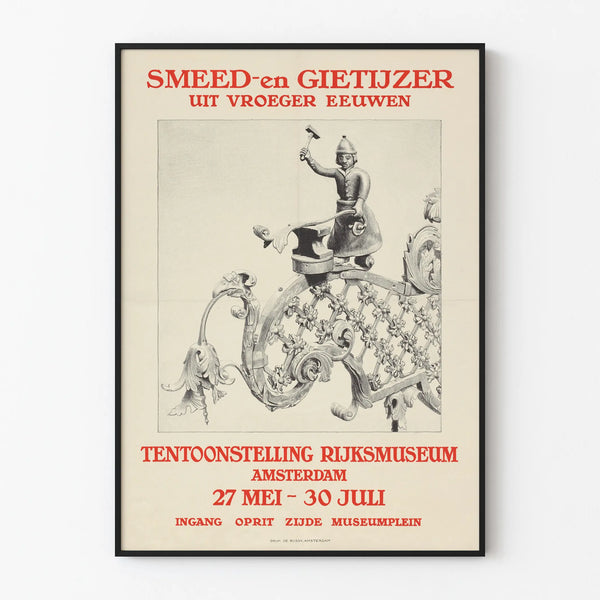 affiche-voor-de-tentoonstelling-smeed-en-gietijzer-uit-vroeger-eeuwen-in-het-rijksmuseum-te-amsterdam