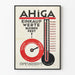 Vintageaffisch AHIGA Termometer och Barometer för Valutor