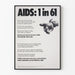 Informationsposter om HIV/AIDS - 1 bebis av 61 i New York är smittad med HIV