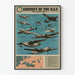 Vintageaffisch med flygplan från R.A.F. - Militärflygdekoration för vägg