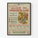 Vintageposter av Alice i Underlandet - Väggdekoration teater Oregon W.P.A.