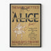 Vintageposter av Alice i Underlandet Marionetter Teater