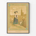 Vintageposter av traditionell Alsace med storkar i dekoren