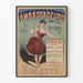 Vintageposter Ambassadeurs Champs-Élysées Violette i röd klänning