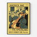 Vintageposter 'America and The Americans' i Art Nouveau-stil