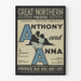 Affisch Teater Anthony och Anna - Great Northern Theatre