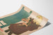 Vintage kalenderposter april till juni 1897 med illustration av flicka och katt