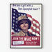 Vintage militär poster för kvinnlig Star-Spangled Heart