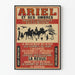Vintageposter av Ariel och dess skuggor – Profilbilder och silhuetter illusion