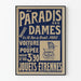 Vintageposter "Au Paradis des Dames" - Retro Parisisk Väggdekoration