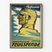 Vintageflygplansposter från Bayerska Oberbayern Aufwärts Oberbayerische Flugspende