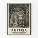 Vintageposter för Admonts klosterbibliotek i Steiermark, Österrike