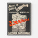 Vintageposter Loterie Nationale - Vinn 3 miljoner