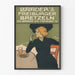 Vintageposter Baader's Freiburger Bretzeln för väggdekoration