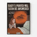 Vintageposter Baby's Prayer för väggdekoration