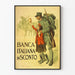 Vintageaffisch Banca Italiana di Sconto - Historisk väggdekoration