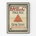 Vintageposter Bass & Co Pale Ale Extra Stout väggdekor