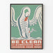 Vintageposter Be Clean för barnrumsinredning