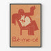 Vintageposter Bé-me-cé för retro väggdekoration