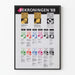 Vintageposter Bekroningen '88 för originell väggdekoration