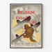 Vintageposter Belgien Fights On - Historisk Väggdekoration
