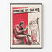 Vintage antikommunist propagandaposter i rött och svart