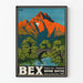 Vintage väggdekorationsposter Bex Brine Baths Schweiz