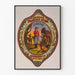 Vintage dekorativ poster Bininger's Traveler's Guide Bourbon