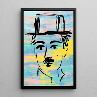 Tableau Street Art – Charlie Chaplin Pastel