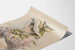 Vintageposter av Blanche Gaspard i blommig kostym