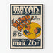 Retroaffisch för teatern Blind Alley Mayan Theatre