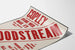 Vintageaffisch Teater Bloodstream i Rött och Vitt
